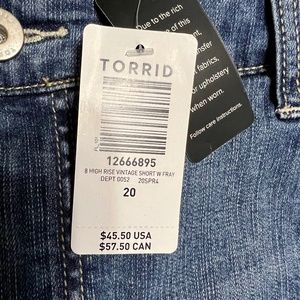 Brand New Torrid Jean Shorts